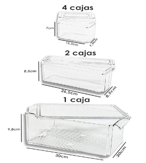 Set 7 Contenedores Organizadores Nevera